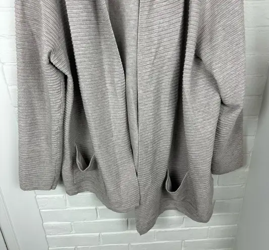 Cyrus Stitch Fix Evolution By  Neutral Ribbed Knit Hooded Cardigan Size 3X