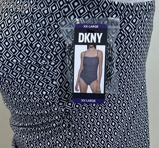 DKNY Banded Maillot One Piece Swimsuit