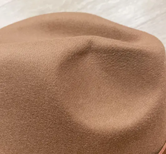 Wide Brim Fedora Felt Hat Tan