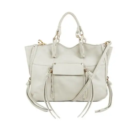 Kooba Leather Handbag Bag Stone Logo New NWT Womens Cross body Beige Mini Everet