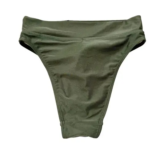 Cotton On NWT  High Waisted Cheeky Bikini Smoothing Bottom Khaki Shimmer Size XS