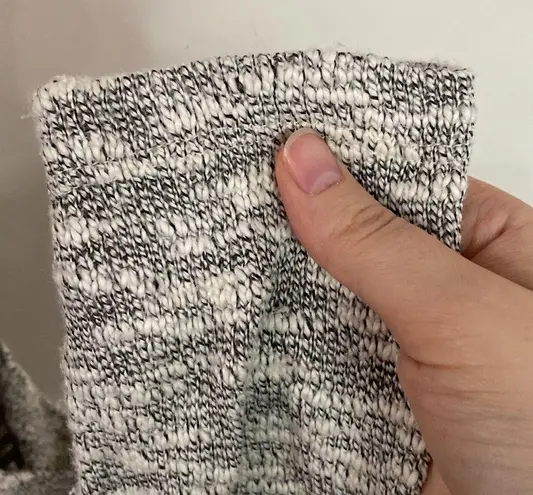 LNA cold shoulder marl textured long sleeve top in grey made in USA size M