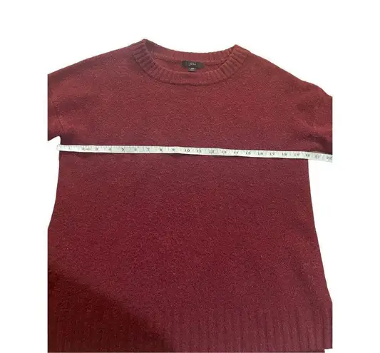 J. Crew wine red womens sweater sz XS merino wool blend Red