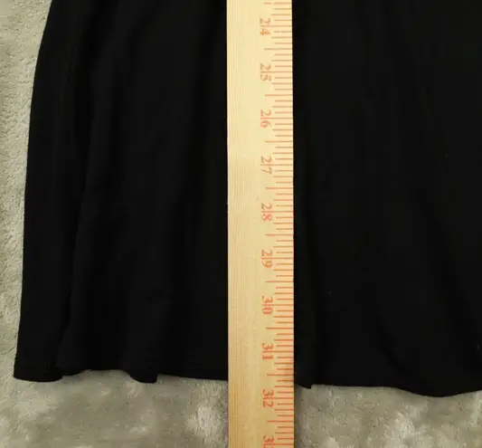 Eileen Fisher  Women's Black Half Sleeve Soft Jersey Knit Tunic Shirt size Medium