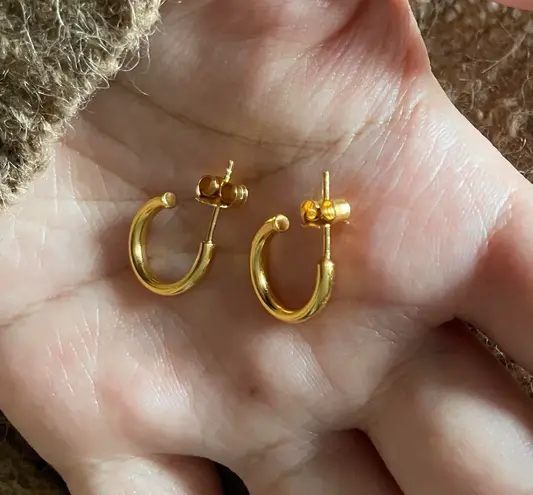 so cute!13mm C hoop/extra Thick Gold Layer