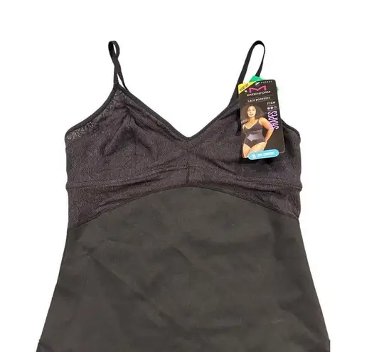 Maidenform DMS097 Lace Tame Your Tummy Bodysuit Large NWT Black