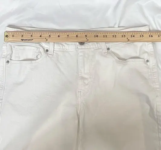 Levi's Levi’s Cuffed Capri Mid Rise White Stretch Denim Pants Jeans Sz 10