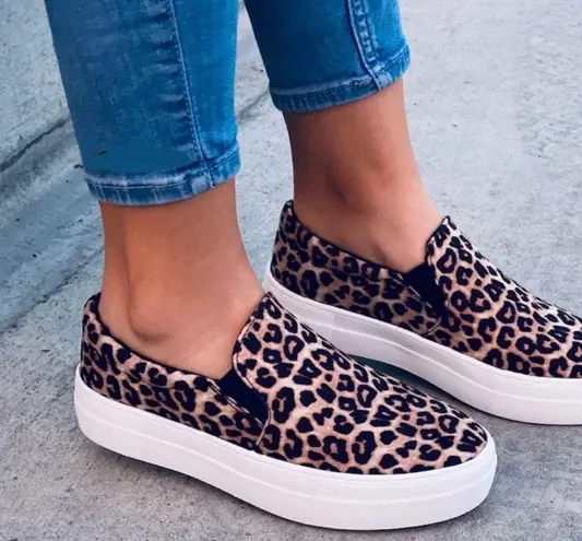 Leopard Slip On Sneaker Multi Size 7.5