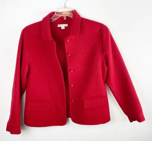 Pendleton Red 100% Merino Wool Button Blazer Jacket, Size Large