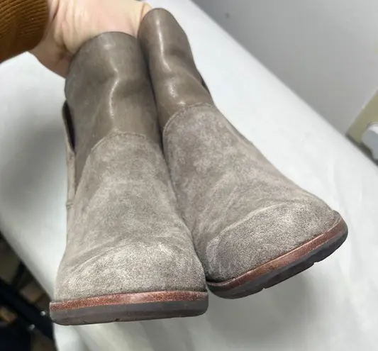 Kork-Ease Castaneda “Castle Suede” Brown Gray Leather Bootie Sz 8