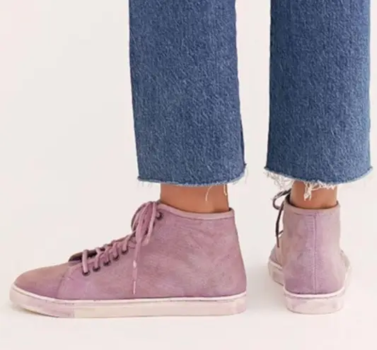 Free People River Run Distressed High Top Sneaker