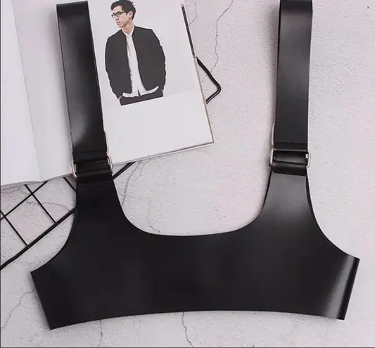 Black Harness Suspender Buckle Bondage New