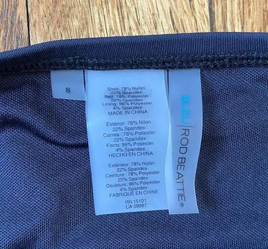 Bleu Rod Beattie Buckle Up Front Belted Bikini Swim Bottom Sz 8