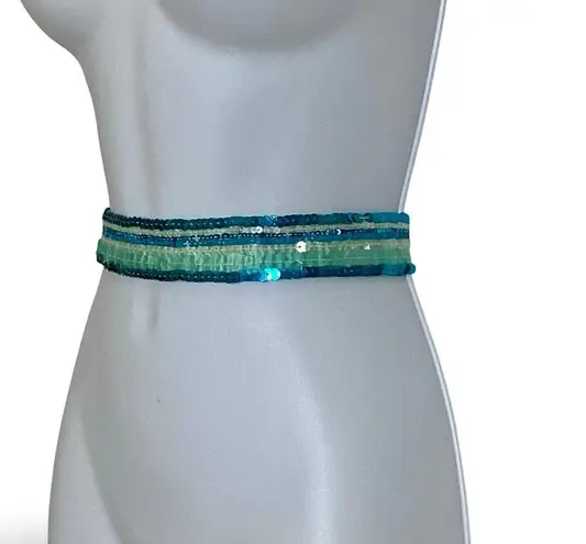 Blue Sequins Dress Belt