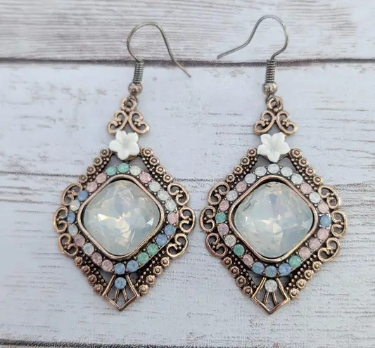 Vintage Dangle Earrings for Pierced Ears Extra Large Statement