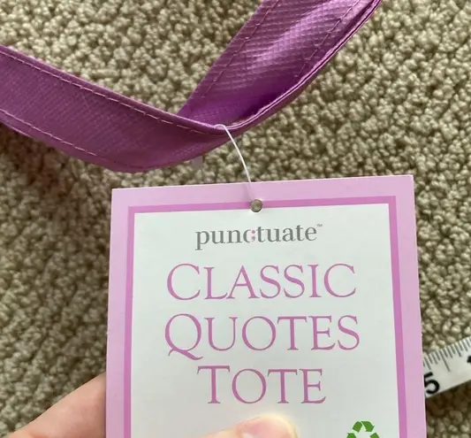 B&N Reusable Tote Bag Books Are the Quietest and Most Constant of Friends NWT Purple