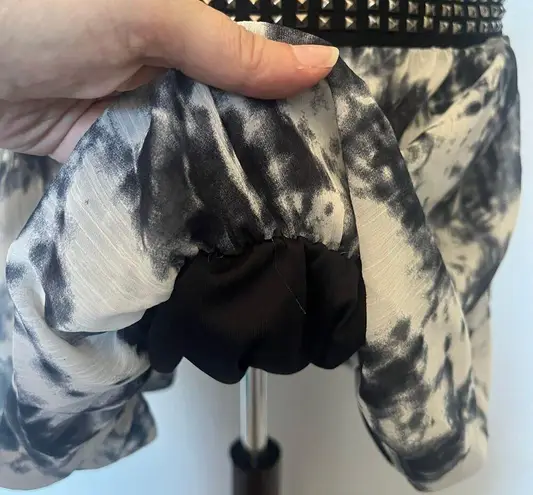 Gracia FASHION Bubble Hem Drop Waist Studded Halter Dress Sz Large Grunge Y2K