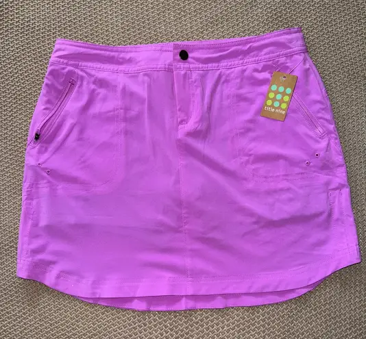 Title Nine Women’s Golf Tennis Skort Pickleball Lined Stretch Zip Pockets Sz 4