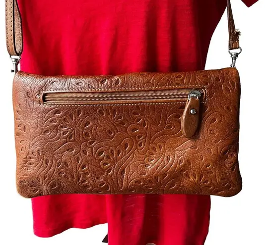 Borse In Pelle Genuine Leather Artisan Stamped Leather Crossbody Bag