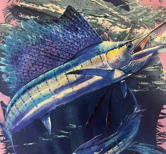 Magellan outdoors Magellan Fish Gear MagWick Lavender Purple Marlin Swordfish Carey Chen T-shirt M