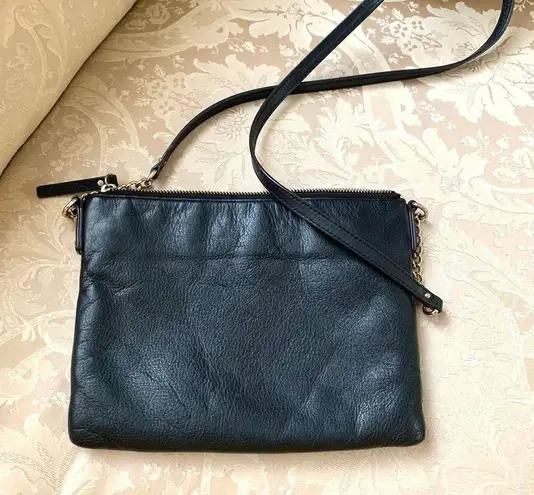 Kate Spade  Hancock Park Ginnie Pebble Leather Crossbody Bag with Bow in Black