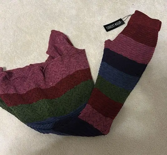 Current Mood Pink & Purple Striped Flare Pants