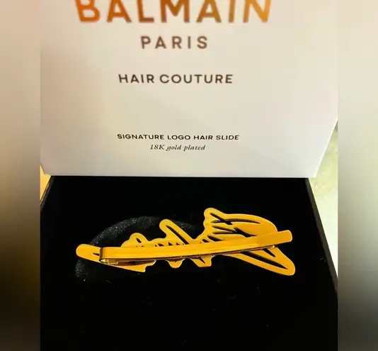 Balmain Hair Slide Signature Logo (Gold)
