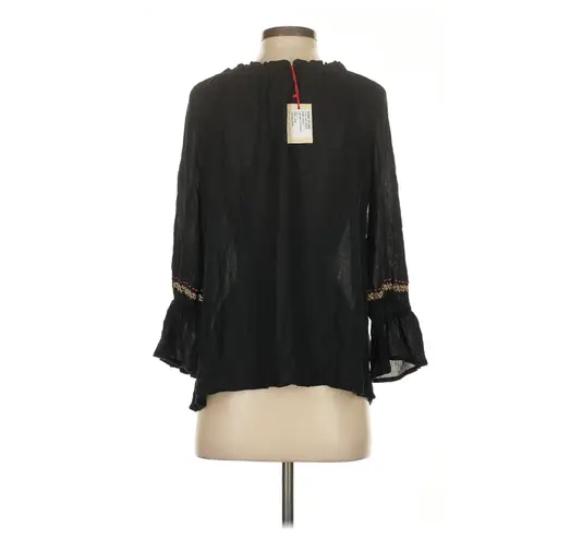 Raga Black embroidered boho blouse