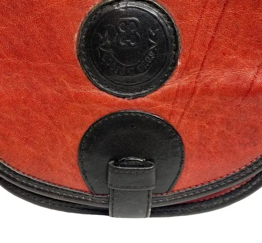 Vintage: Boots ‘n Bags ❁ Accordion Mini Crossbody Saddle Bag ❁ Brick Red Leather