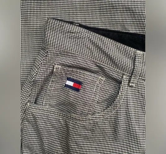 Tommy Hilfiger Vintage  houndstooth relaxed cotton logo pants, size 14