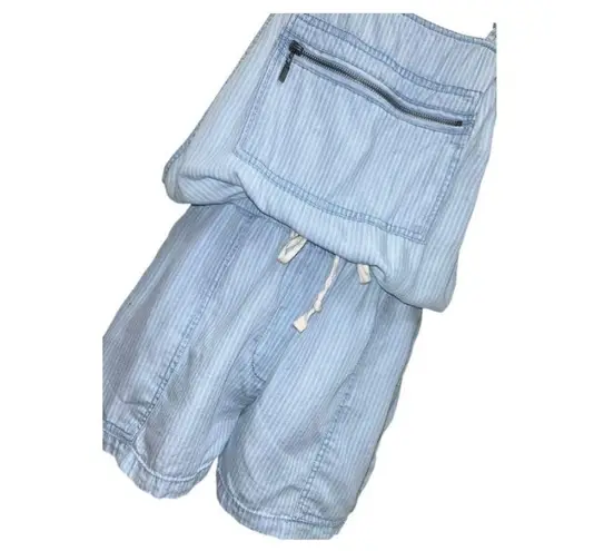 Lovestitch pinstripe short overalls L