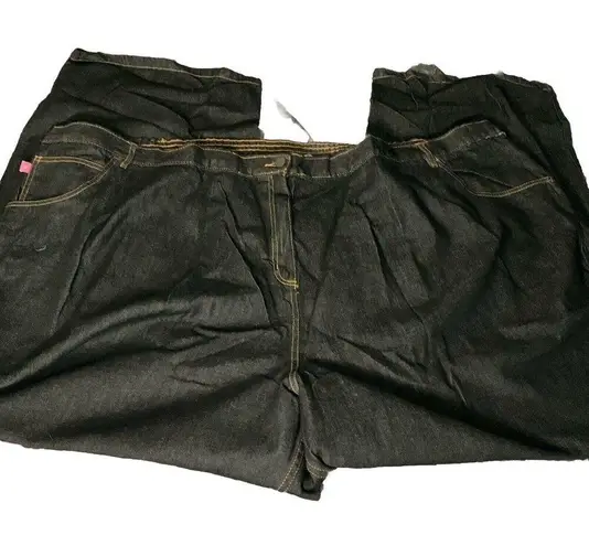 Woman Within NWOT  44W Tall Cotton Denim Jeans Plus Size Pants Pockets Elastic