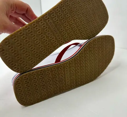 Rothy's Womens size 6 Red The Flip Flop Firecracker Slip On Sandals Flat Thong