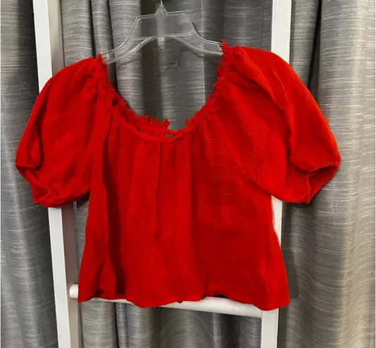 Very J Women's Red Off-Shoulder Blouse S