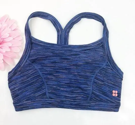 Sweaty Betty  Athletic Racerback Sports Bra: Blue Space Dye