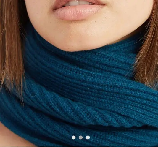 Naadam Signature Cashmere Ribbed Scarf in blue EUC