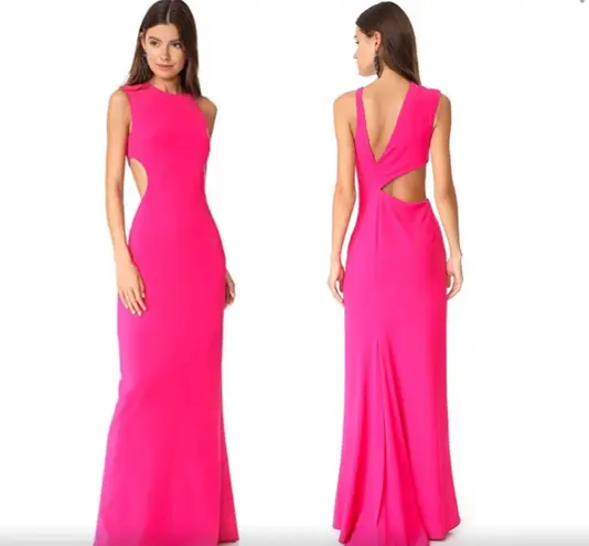 Halston Heritage Halston Pink Cutout Formal Gown Revolve