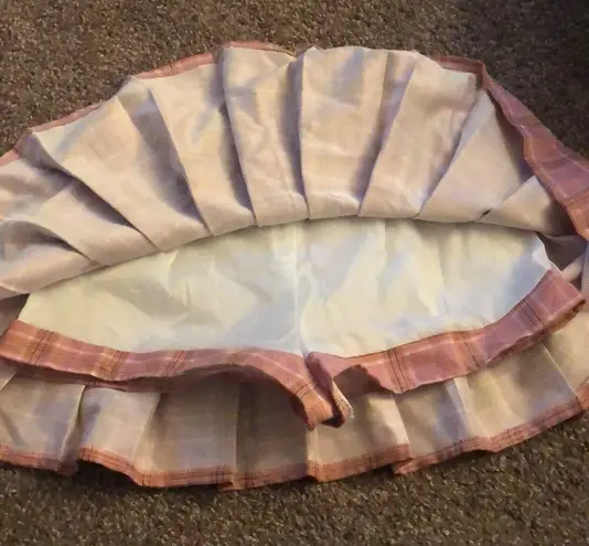 Pink plaid pleated high waist school girl skirt size small