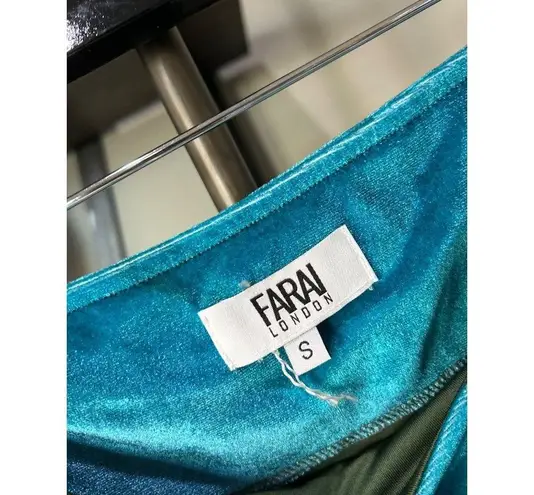 Farai London Edena Velvet Cutout Corset Skirt SET Turquenite Womens Size XS