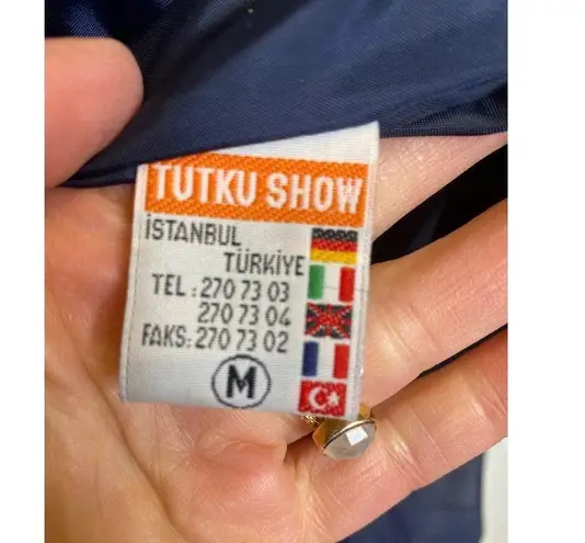 Vintage 1980’s Buttery Leather Jacket Brown & Navy by M. Bogner Sz Lg