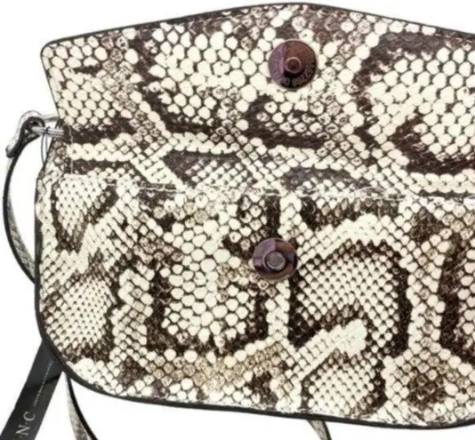 INC International Concepts Emmory Python Print Crossbody Purse Black
