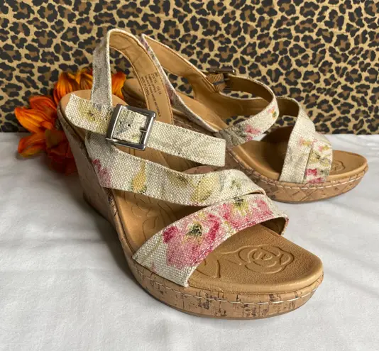 Born concept b.o.c  Schirra Canvas Floral Wedge Sandals | 9 |