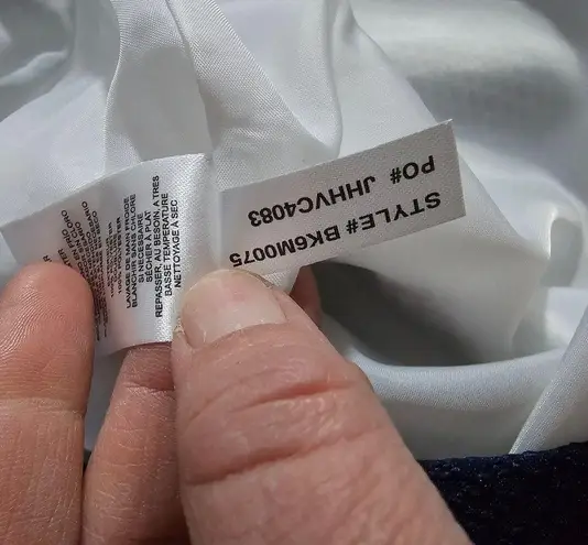 Jessica Howard Navy & White Stripe Crochet Trim Sleeveless Shift Dress Size 12