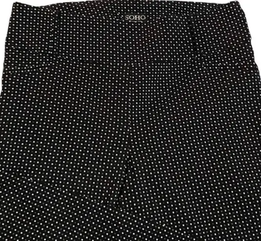 Soho Apparel Ltd. Black & White Dots Stretch Legging Pants ~ Women's MEDIUM