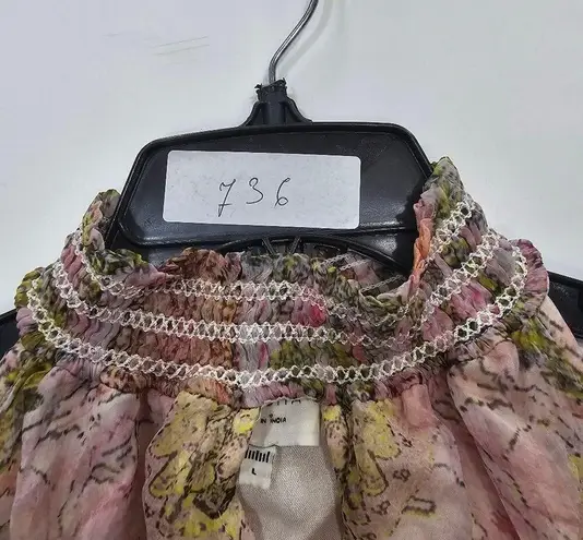 HEMANT & NANDITA Maya Mini Dressblush in Pink & Lime LArge