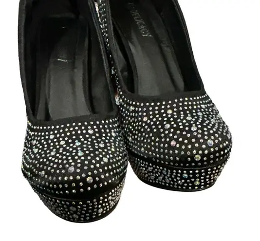 Delicacy DELUXY PLATFORM STILETTO BLING JEWELED SHOES 6.5