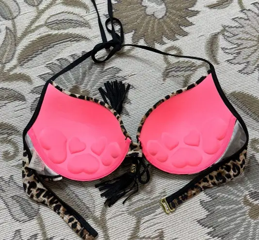 Leopard Print Bikini Swimsuit Push