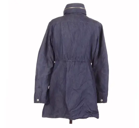 New York & Co. Navy Blue Denim Trench Coat