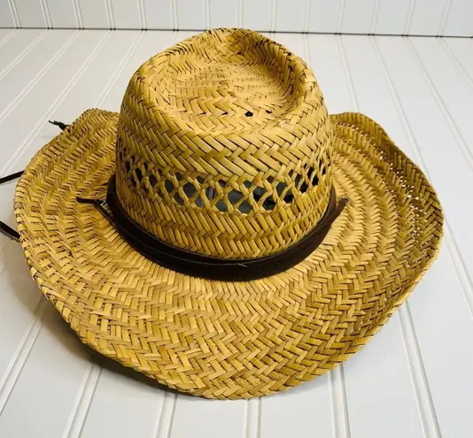 Broner Straw Hat Sz Large Beach Photo Shoot Tan