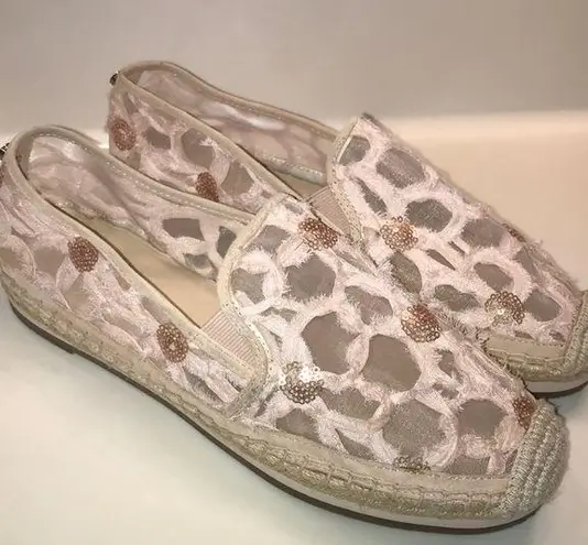 Botkier Women’s Sara Floral Lace Sequin Espadrille Flats